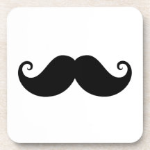 Hippie à la mode de moustache noire drôle de guido dessous-de-verre