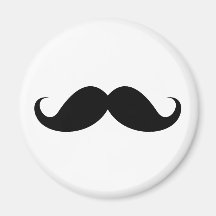 Hippie à la mode de moustache noire drôle de guido aimants