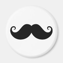 Hippie à la mode de moustache noire drôle de guido aimants
