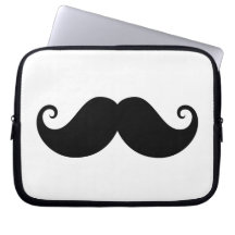 Hippie à la mode de moustache noire drôle de guido housse pour  ordinateur portable