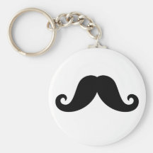 Hippie à la mode de moustache noire drôle de guido porte-clefs
