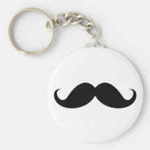 Hippie à la mode de moustache noire drôle de guido porte-clef