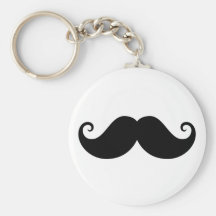 Hippie à la mode de moustache noire drôle de guido porte-clefs