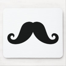 Hippie à la mode de moustache noire drôle de guido tapis de souris