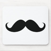 Hippie à la mode de moustache noire drôle de guido tapis de souris