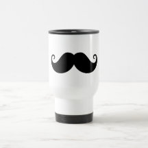 Hippie à la mode de moustache noire drôle de guido tasse
