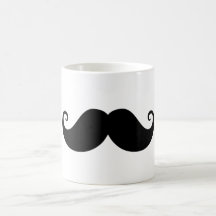 Hippie à la mode de moustache noire drôle de guido mugs