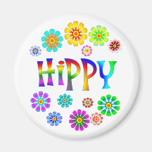 HIPPIE AIMANT POUR RÉFRIGÉRATEUR