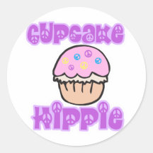 Hippie de petit gâteau adhésif rond