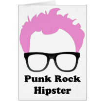 Hippie de punk rock carte de vœux
