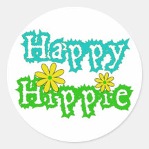 Hippie heureuse autocollants