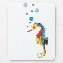 Hippocampe coloré (hippocampe) tapis de souris