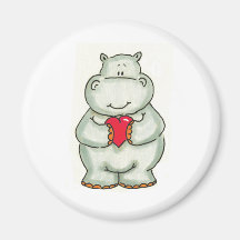 Hippopotame avec le coeur aimant