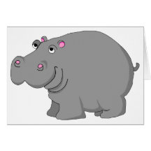 hippopotame cartes de vœux