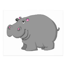hippopotame cartes postales