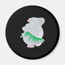hippopotame de danse polynésienne aimants