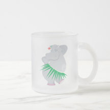 hippopotame de danse polynésienne tasse