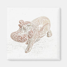 Hippopotame de Feng Shui Magnets Pour Réfrigérateur