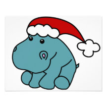 Hippopotame de Noël Invitations Personnalisées