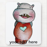 Hippopotame drôle Mousepad Tapis De Souris