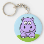 Hippopotame mignon de lavande porte-clef