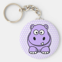 Hippopotame mignon de lavande porte-clefs