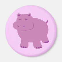 Hippopotame mignon magnets