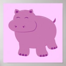 Hippopotame mignon posters