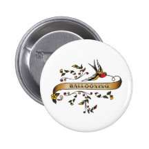 Hirondelle et rouleau avec monter en ballon badges avec agrafe