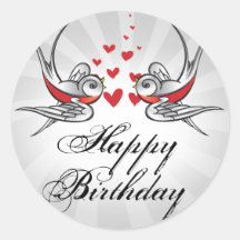 Hirondelles de tatouage et anniversaire urbain de  autocollants