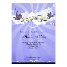 Hirondelles de tatouage et invitation nuptiale de 