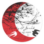 Hirondelles d'Oriental dans le faire-part de clair