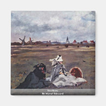 Hirondelles par Manet Edouard Aimant Pour Réfrigérateur