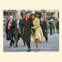 HISTOIRE : Barack et inauguration de Michelle Obam cartes postales
