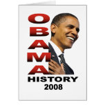 Histoire d'Obama (blanche) Carte De Vœux