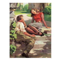 Histoires d'amour, économies de cru la date ! cartes postales