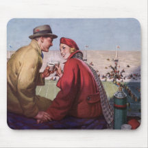 Histoires d'amour vintages, couple à la partie de  tapis de souris