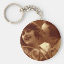 Histoires d'amour vintages, couple de tennis de sp porte-clef
