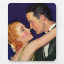 Histoires d'amour vintages, Hollywood romantique Tapis De Souris