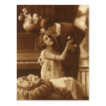 Histoires d'amour vintages, musique romantique carte postale