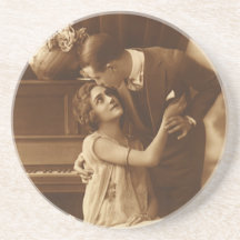 Histoires d'amour vintages, musique romantique dessous de verre