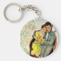 Histoires d'amour vintages, tour de montagnes russ porte-clefs