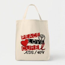 HIV de SIDA de traitement d'amour de paix Sacs Fourre-tout