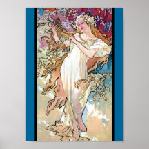 Hiver d'automne d'été de ressort poster