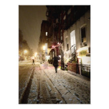 Hiver de New York - neige du côté est inférieur Photographie