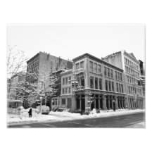 Hiver de New York - ville dans la neige Tirage Photo