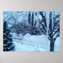Hiver de petite ville posters