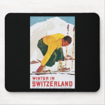Hiver en Suisse Tapis De Souris