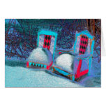 Hiver, jardin carte de vœux