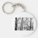 Hiver noir et blanc porte-clés